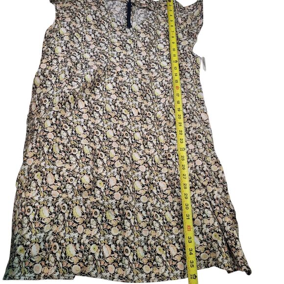 GOODTHREADS Relaxed-Fit Floral Linen Flutter Sleeve Peasant Dress Size X-Large - Picture 14 of 14